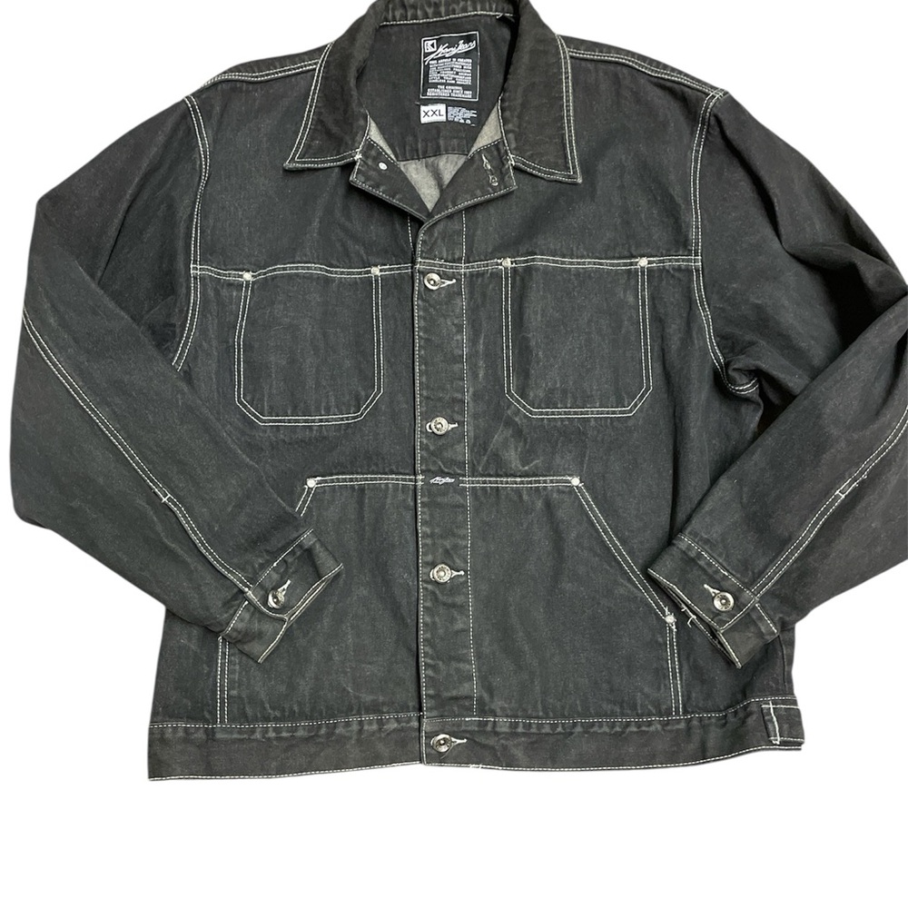 Vgt Kari Kanu black Jean jacket XXL urban wear hip hop 90’s streetwear coat